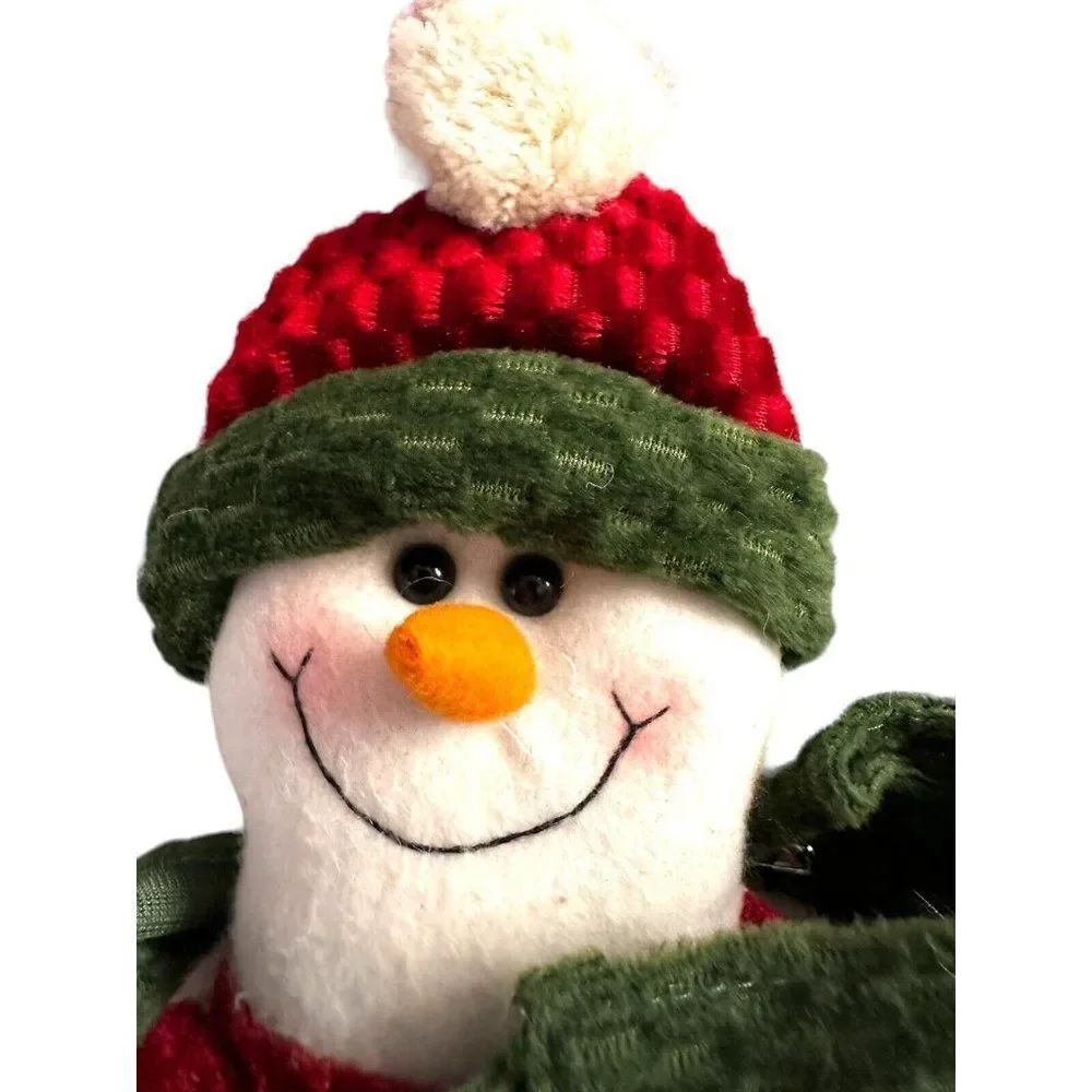 Christmas Decorative Pillow 3D 3 Dimensional Happy‎ Holidays Snowman Carrot Nose